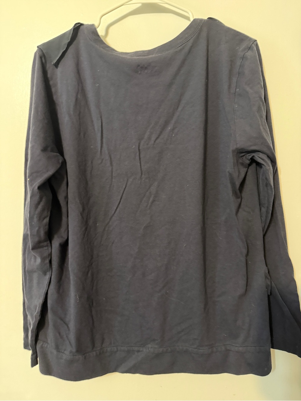 LOFT Navy Ruffle-Front Cardigan - Picture 6 of 6